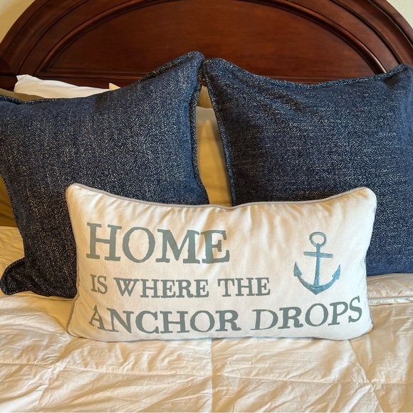 Feather Down Provincetown Home Anchor Pillow - Picture 2 of 6